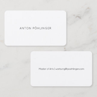 Minimalist Modern Clean Two Line Typographic Business Card