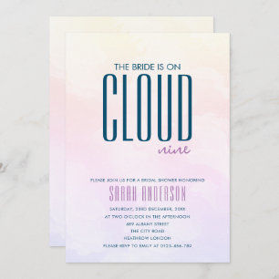 Minimalist Modern Cloud Nine Bridal Shower Invitation