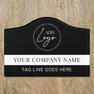 Minimalist Modern Company Logo Corporate Business Door Sign