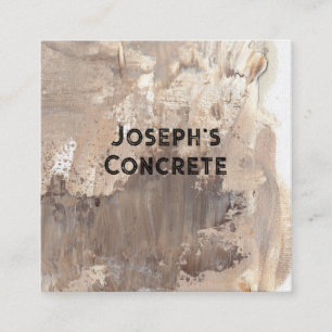 Minimalist, Modern Construction Contractor Square Business Card