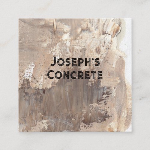 Minimalist Modern Construction Contractor Square Business Card