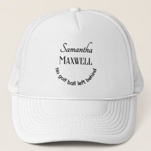 Minimalist Modern Custom Names Funny Golf Humor Trucker Hat