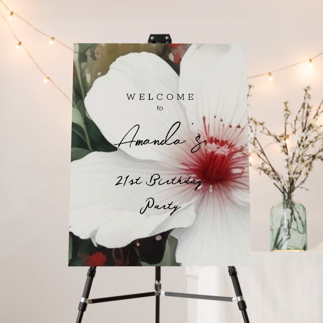 Minimalist Modern Cute Birthday Party Foam Board (In Situ (Stand))