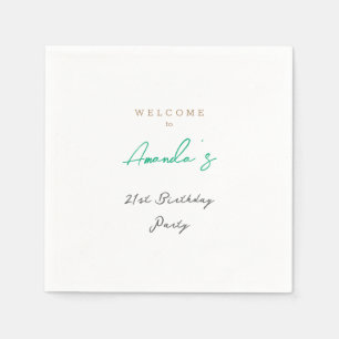 Minimalist Modern Cute Birthday Party Napkins