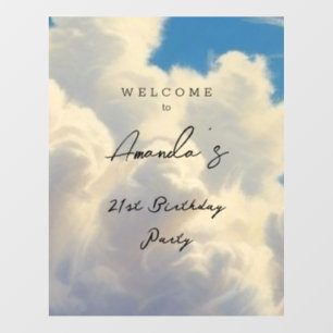 Minimalist Modern Cute Birthday Party Wall Decal