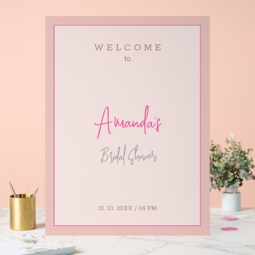 Minimalist Modern Cute Bridal Shower  Acrylic Sign