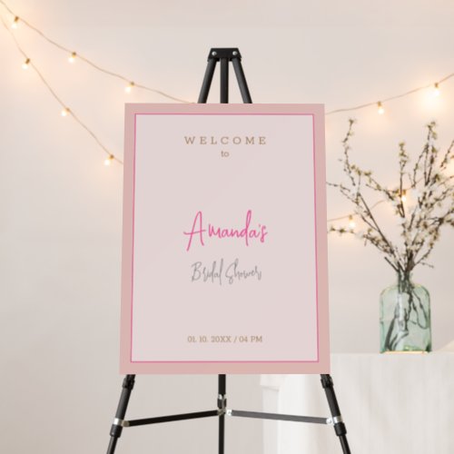 Minimalist Modern Cute Bridal Shower  Foam Board