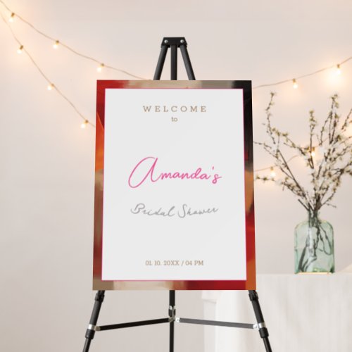 Minimalist Modern Cute Bridal Shower  Foam Board