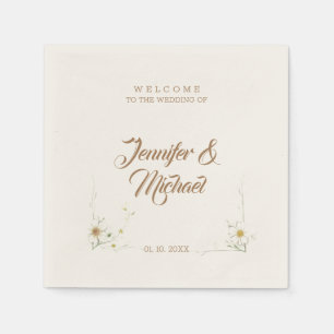 Minimalist Modern Cute Wedding Welcome Napkins