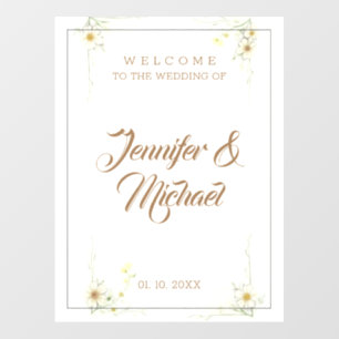 Minimalist Modern Cute Wedding Welcome Wall Decal