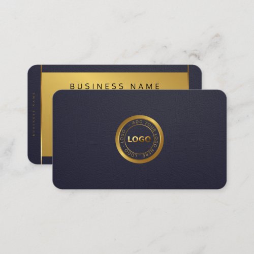 Minimalist Modern Dark  Gold professional Logo Business Card