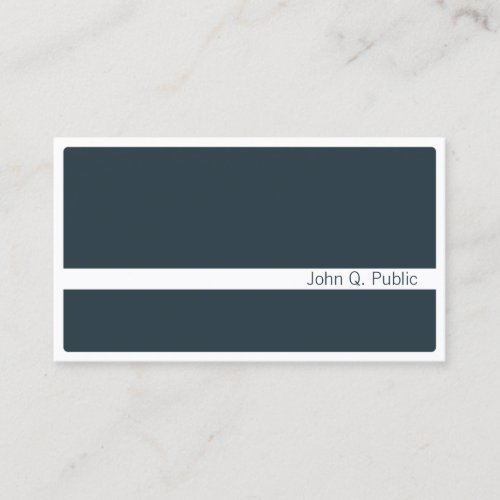 Minimalistic Dark Grey Blue Business Card