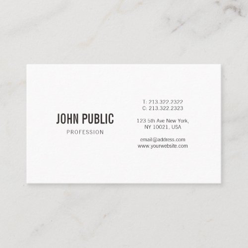 Minimalist Modern Design Elegant Professional Business Card