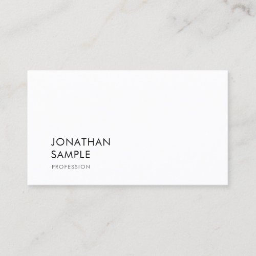 Minimalist Modern Design Elegant Simple Plain Business Card