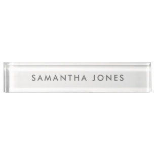 Minimalist Modern Desk Name Plate
