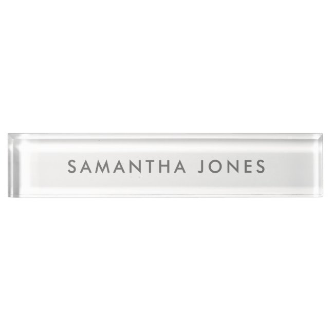 Minimalist Modern Desk Name Plate (Front)