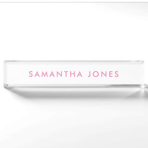 Minimalist Modern Desk Name Plate