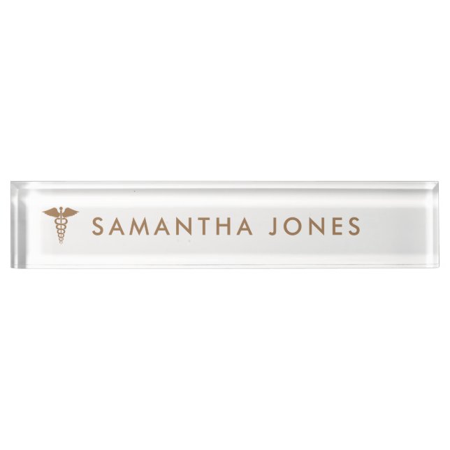 Minimalist Modern Desk Name Plate (Front)