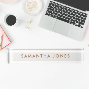 Minimalist Modern Desk Name Plate Nameplate