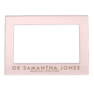 Minimalist Modern Doctor Professional Pink Magnetic Frame