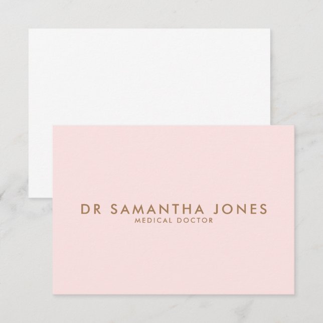 Minimalist Modern Doctor Professional Pink RSVP Card (Front/Back)