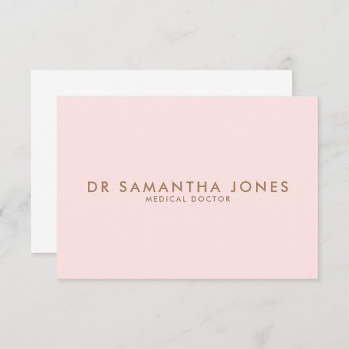 Minimalist Modern Doctor Professional Pink RSVP Card