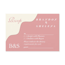 Minimalist Modern Dusty Rose and Cream Abstract