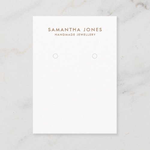 Minimalist Modern Earrings Jewelry Display  Business Card