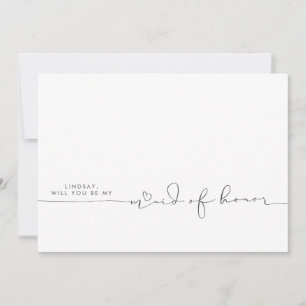 Minimalist Modern Editable Colors Maid Of Honor