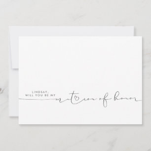 Minimalist Modern Editable Colors Matron Of Honor