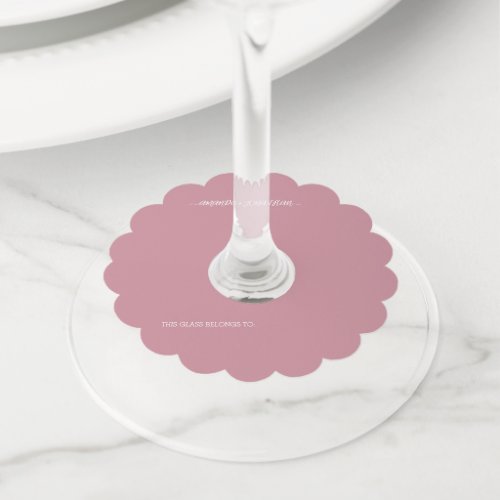 Minimalist Modern Elegance Wedding Wine Glass Tag