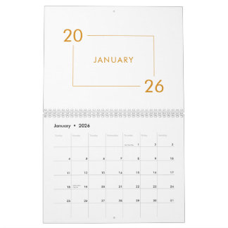 Minimalist Modern Elegant 2026 Calendar