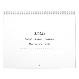 Minimalist Modern Elegant 2026 Calendar