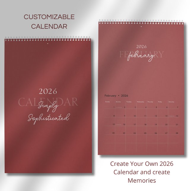 Minimalist Modern Elegant 2026 Calendar (Creator Uploaded)