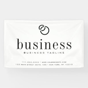 Minimalist Modern Elegant Business Name Logo Banner