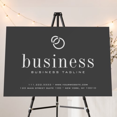 Minimalist Modern Elegant Business Name Logo Foam Board