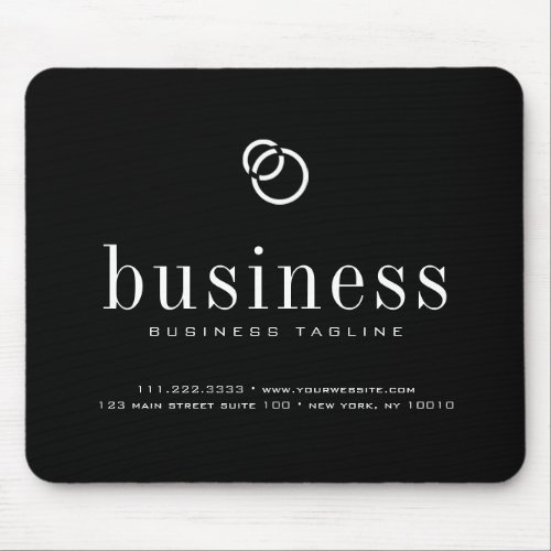 Minimalist Modern Elegant Business Name Logo Mouse Pad