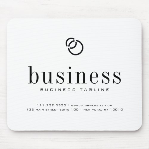 Minimalist Modern Elegant Business Name Logo Mouse Pad