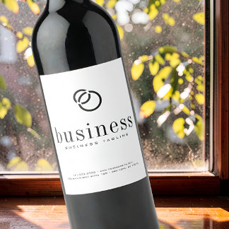 Minimalist Modern Elegant Business Name Logo Wine Label