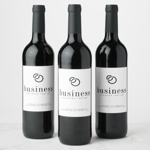 Minimalist Modern Elegant Business Name Logo Wine Label