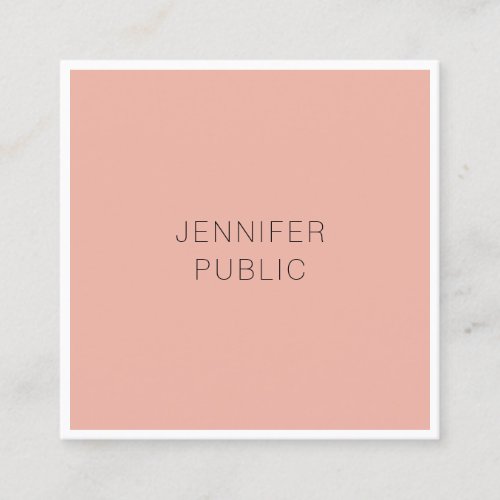 Minimalist Modern Elegant Color Simple Template Square Business Card