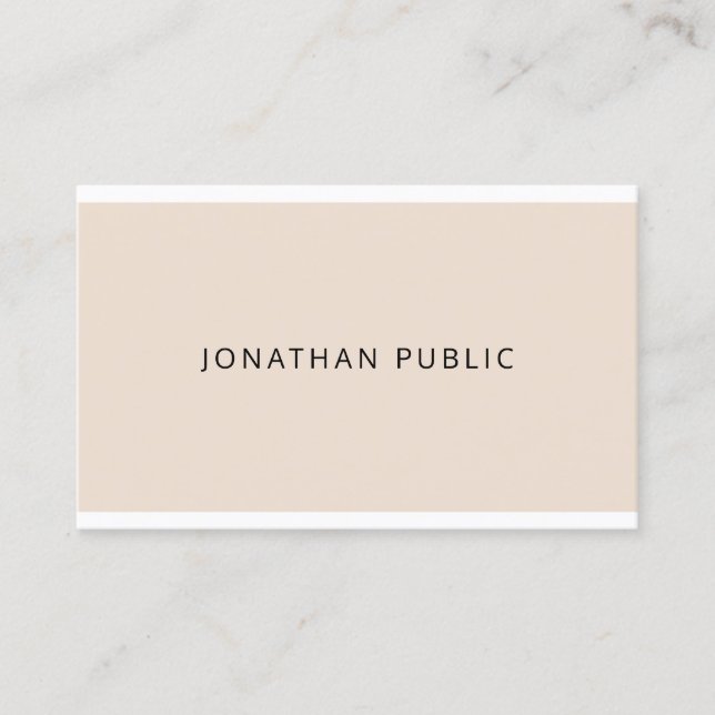 Minimalist Modern Elegant Colors Professional Business Card (Front)