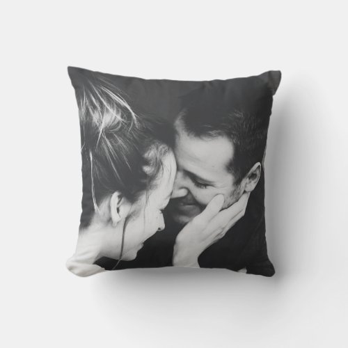 Minimalist Modern Elegant Full Photo Wedding   Throw Pillow