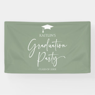 Minimalist Modern Elegant Graduation Party Banner