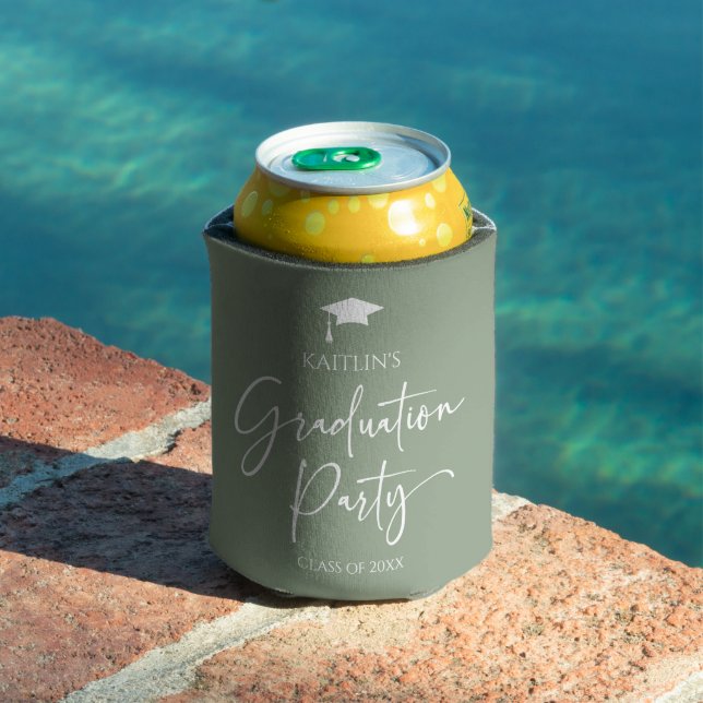 Minimalist Modern Elegant Graduation Party Can Cooler (In Situ Pool)