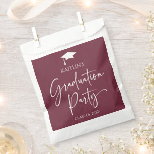 Minimalist Modern Elegant Graduation Party Favor Bag