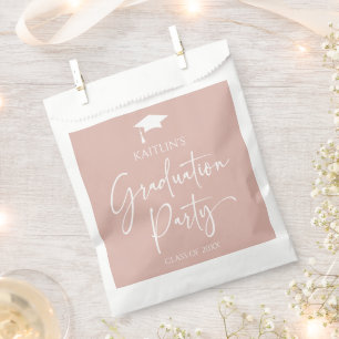 Minimalist Modern Elegant Graduation Party Favor Bag