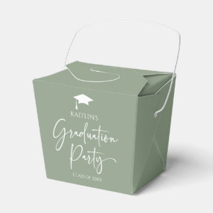 Minimalist Modern Elegant Graduation Party Favor Boxes