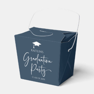 Minimalist Modern Elegant Graduation Party Favor Boxes