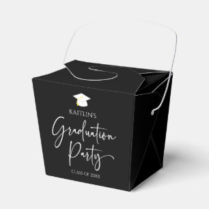 Minimalist Modern Elegant Graduation Party Favor Boxes